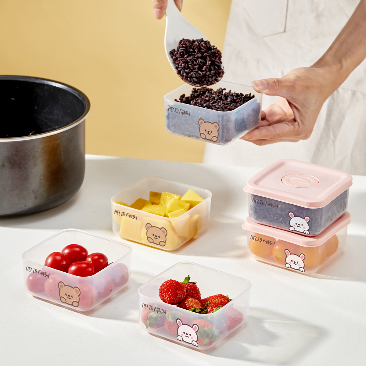 Meal Prep Box - Mini Portable Plastic Food Container With
