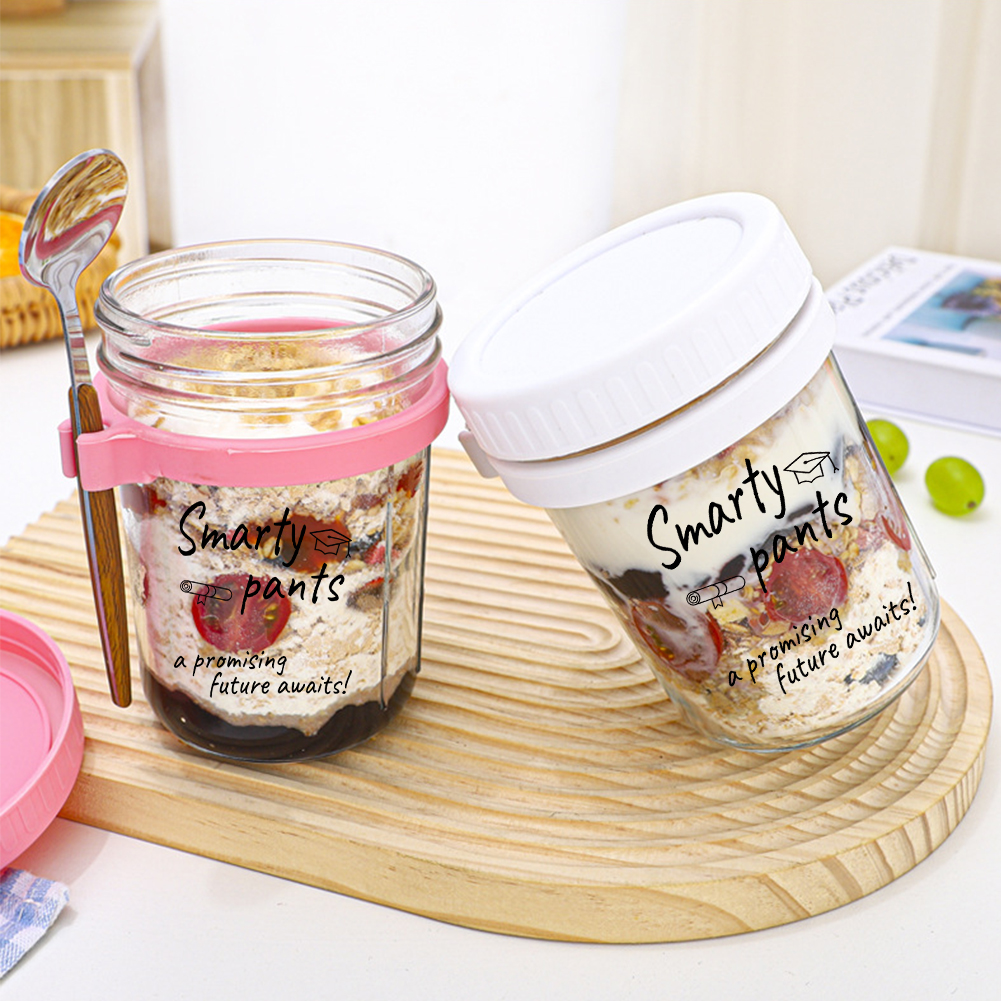 Meal Prep Overnight Oats - Premium Overnight Oats Jars with 350ml