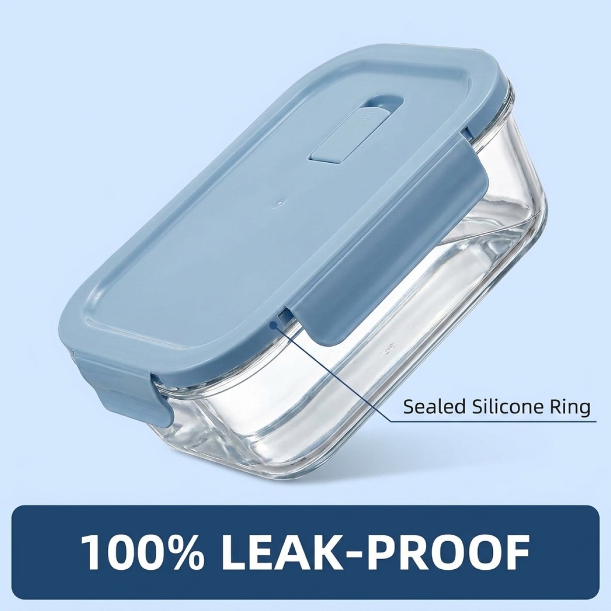 Meal Prep Glass Containers Oven Safe - Leak-Proof Meal Prep Container 2-Pack –