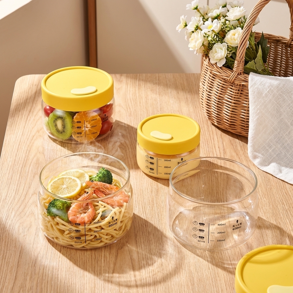 Yellow Glass Food Storage Cont - Meal Prep Glass Containers Oven Safe recensie en prijs