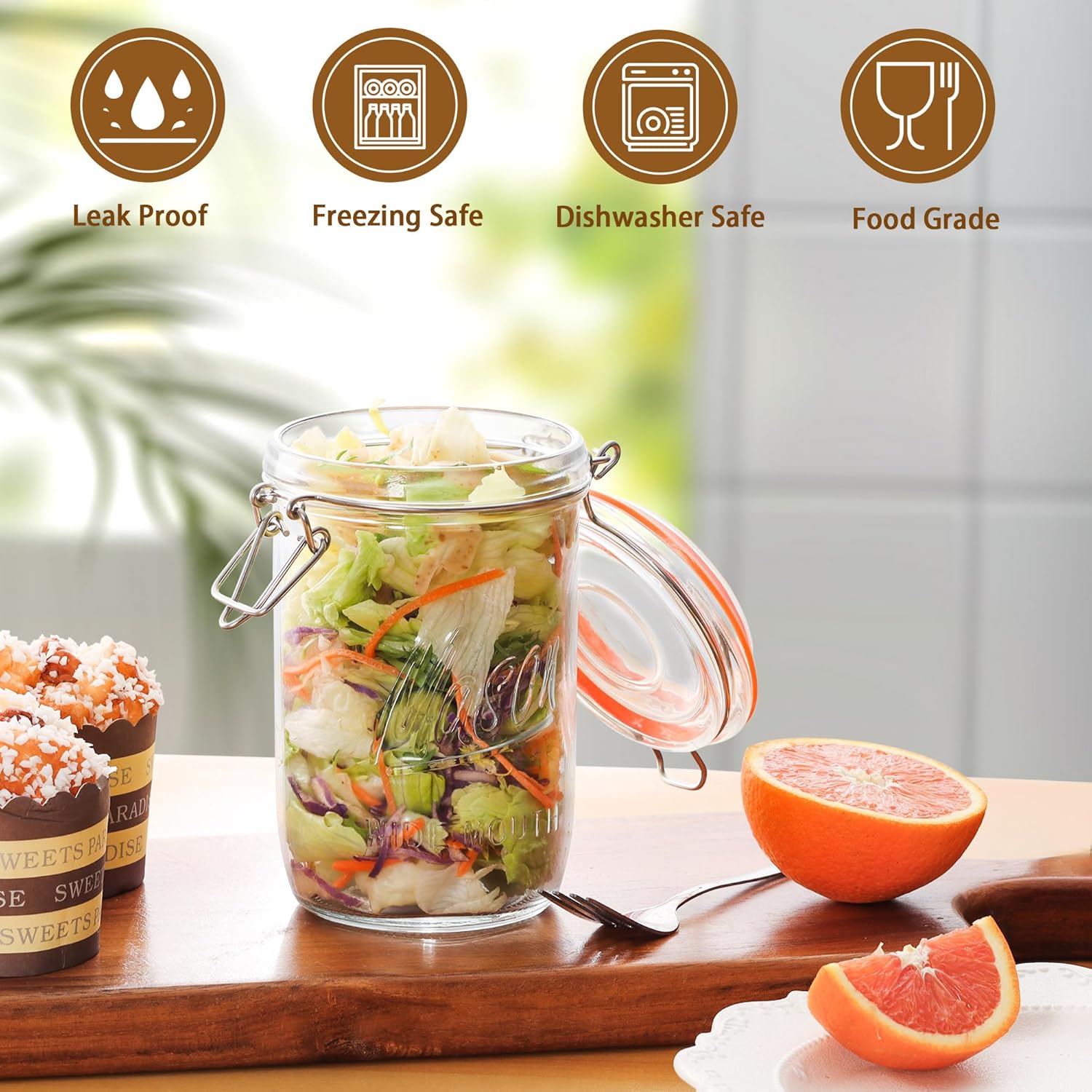 24oz Wide Mouth    Jars – 6 Pa - Meal Prep Overnight Oats recensie en prijs