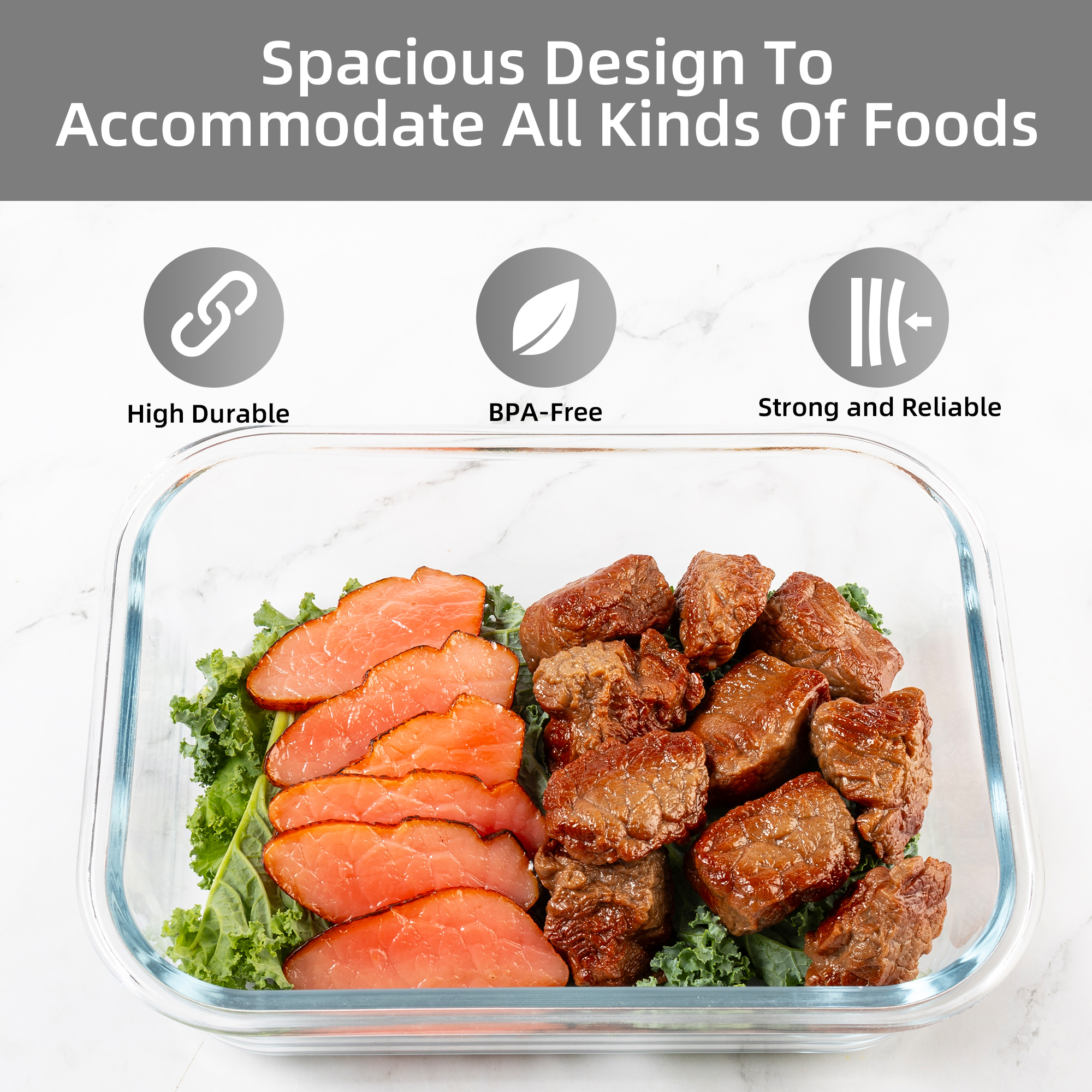 16-Piece Glass Food Storage Co - Meal Prep Glass Containers Oven Safe recensie en prijs