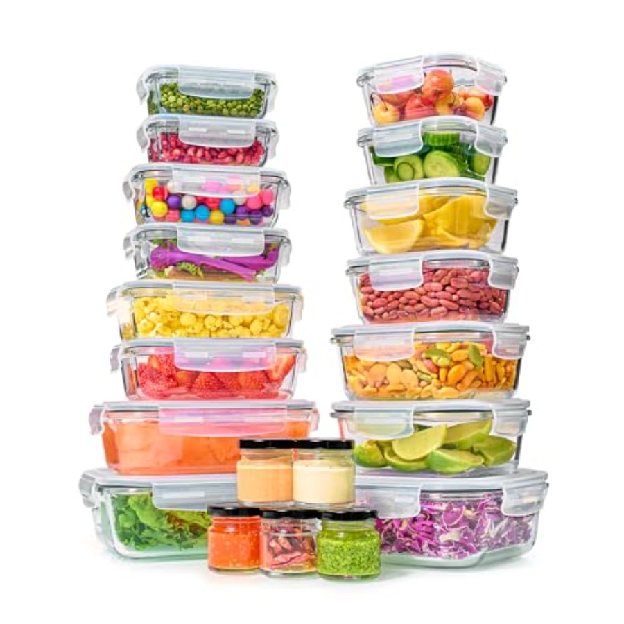 40pc Set Glass Food Storage Co - Meal Prep Box recensie en prijs