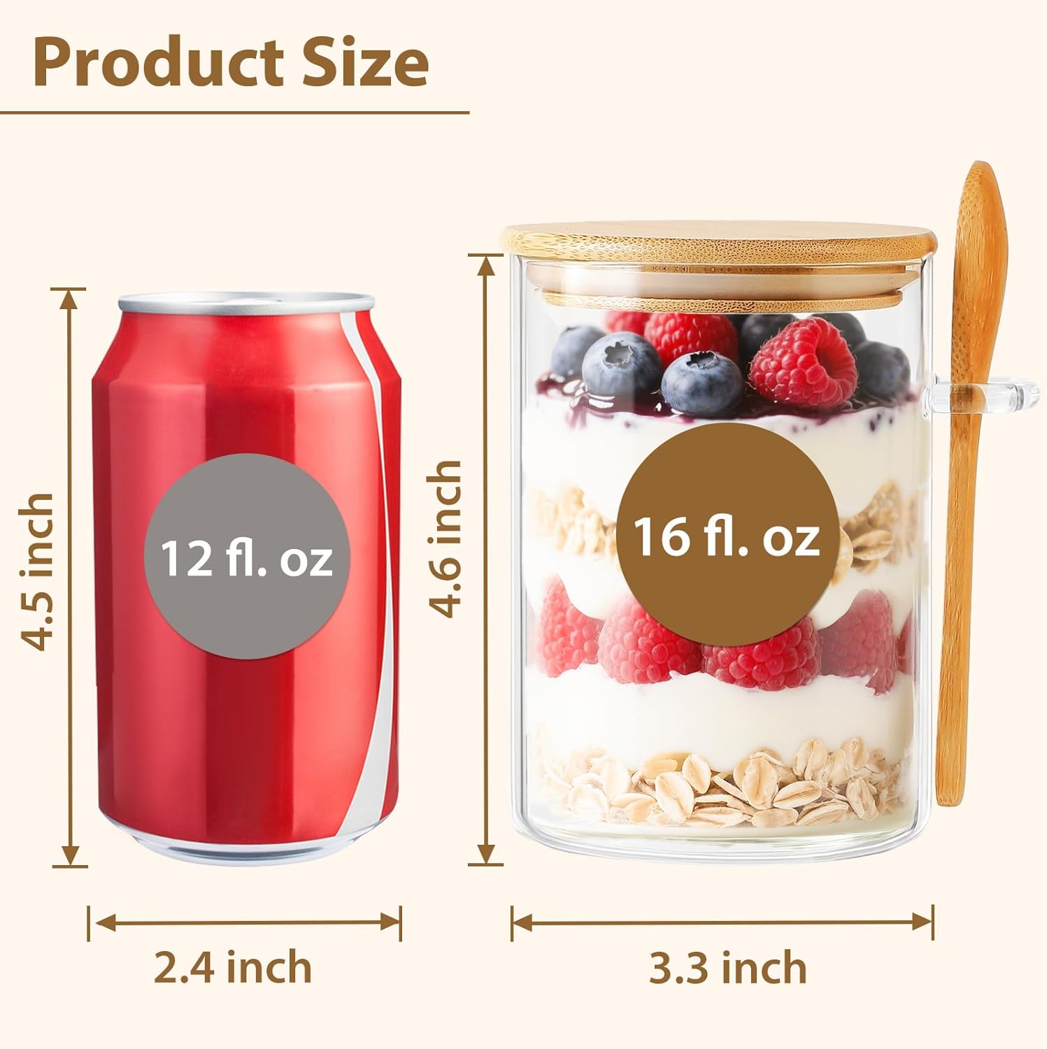 6 Pack Overnight Oats Containe - Meal Prep Overnight Oats recensie en prijs