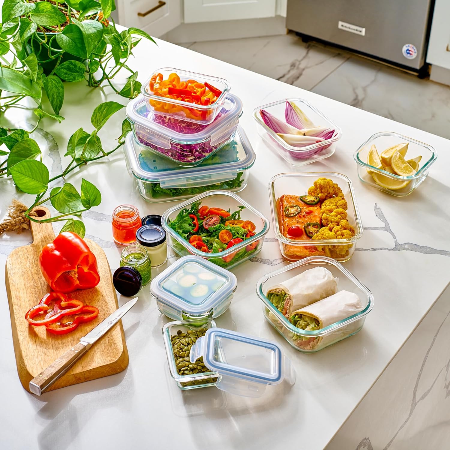 40pc Glass Food Storage Contai - Meal Prep Box recensie en prijs