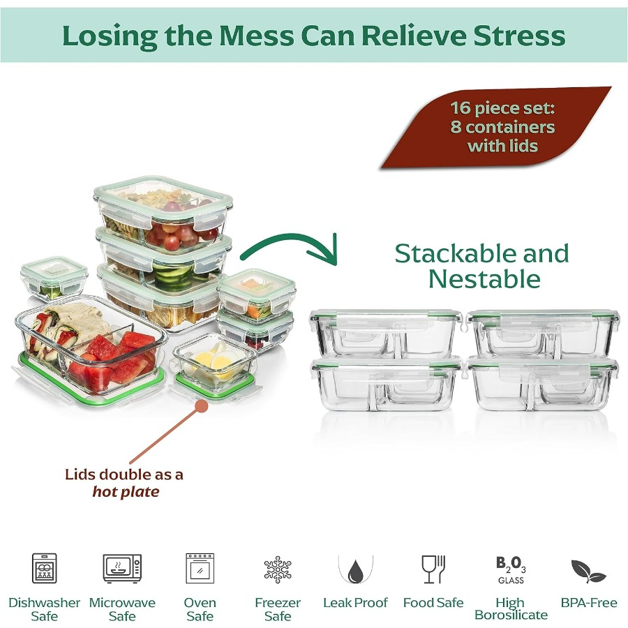 Glass Meal Prep Containers wit - Meal Prep Glass Containers Oven Safe recensie en prijs