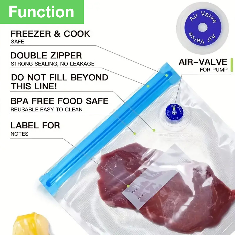25PCS Reusable Vacuum Sealer B - Meal Prep Seafood recensie en prijs