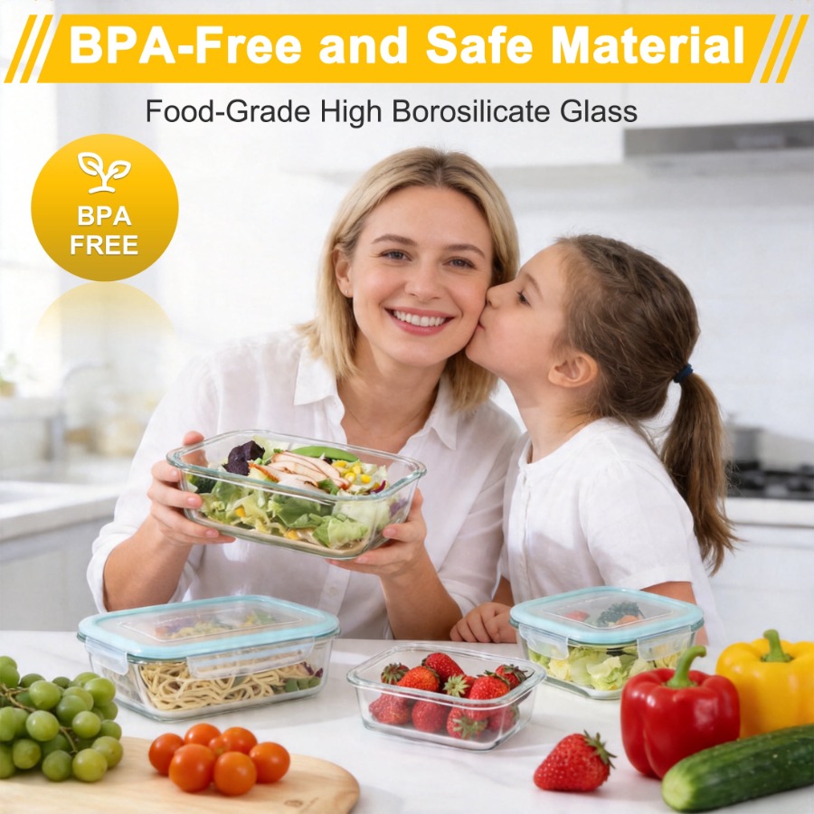 7 Pack Glass Food Storage Cont - Meal Prep Glass Containers Oven Safe recensie en prijs