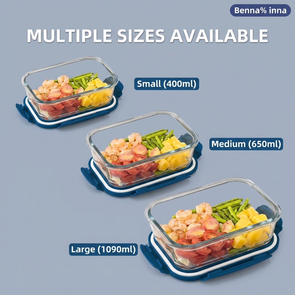 Star Sea Blue Glass Food Conta - Meal Prep Seafood recensie en prijs