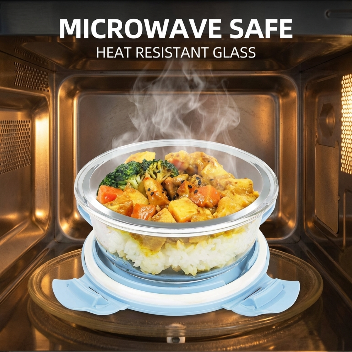 Microwave & Fridge Safe Blue G - Meal Prep Glass Containers Oven Safe recensie en prijs