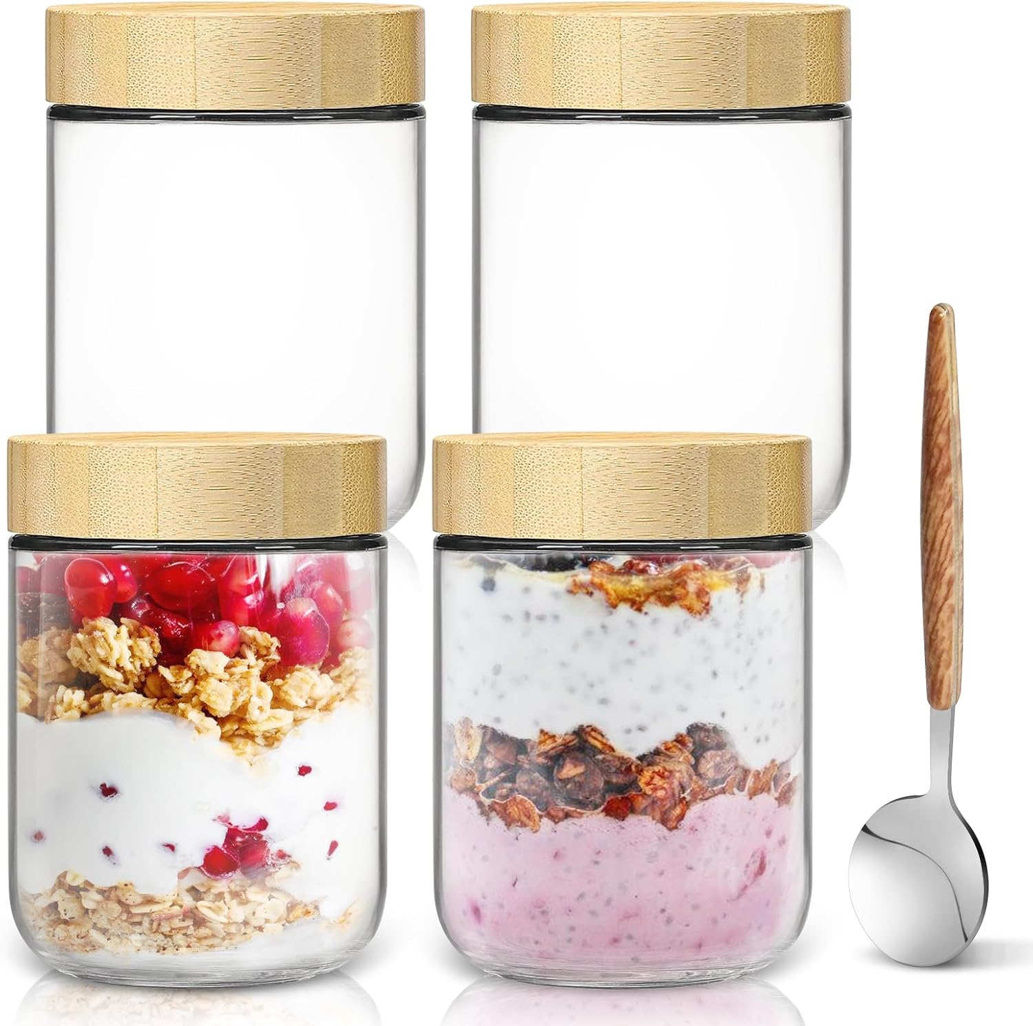 16oz Overnight Oats jars 4 Pac - Meal Prep Overnight Oats recensie en prijs