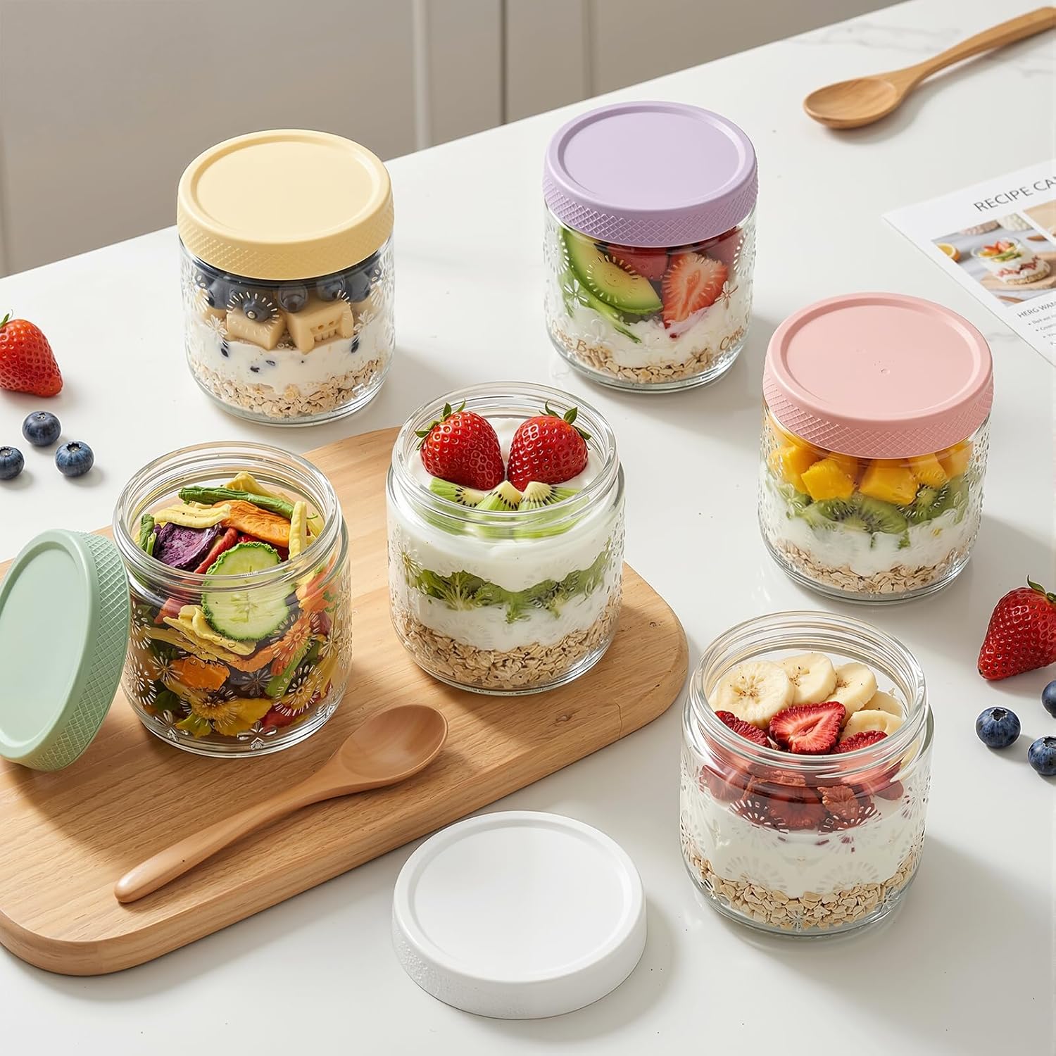 6 Pack 16 oz Overnight Oats Co - Meal Prep Overnight Oats recensie en prijs